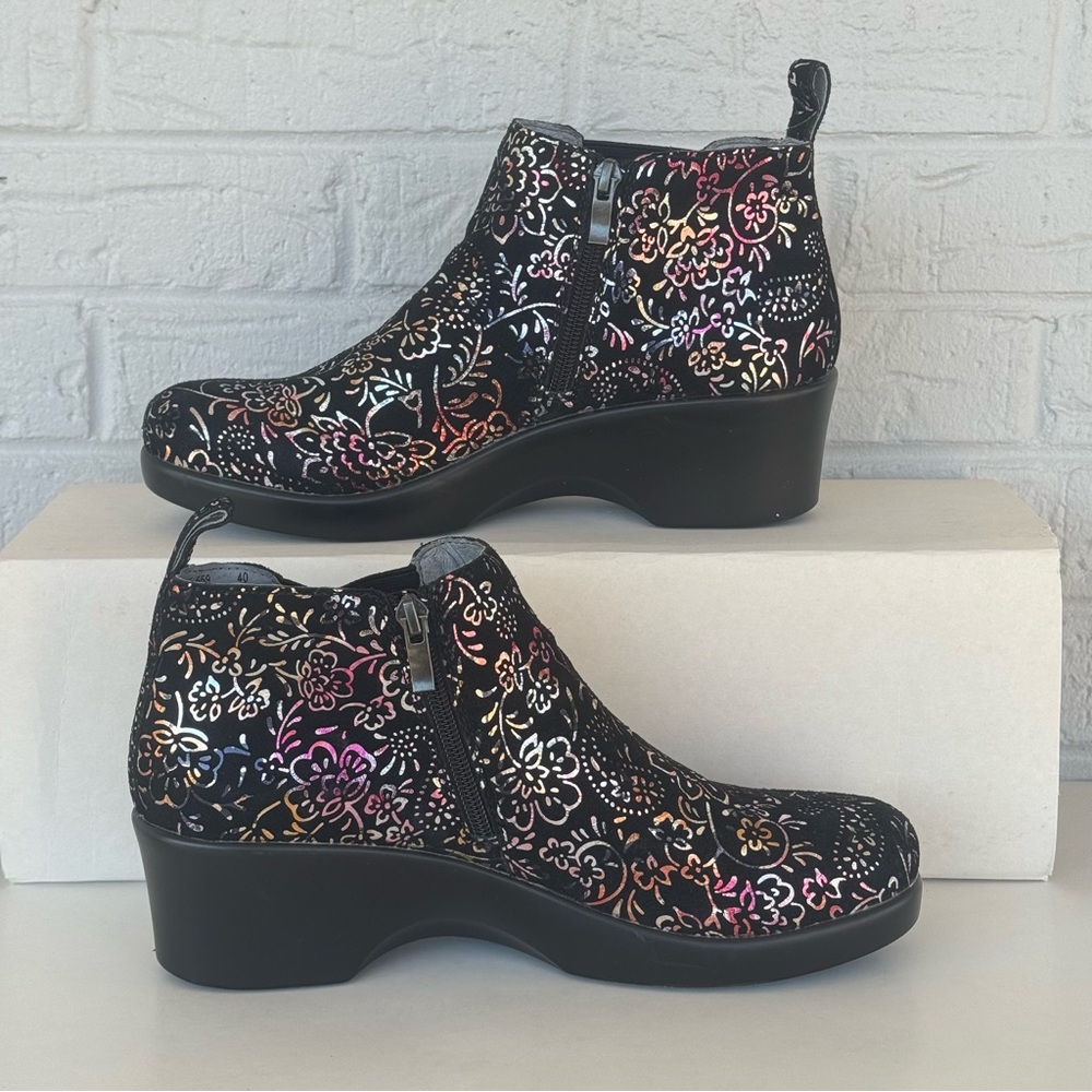 Alegria Ever Metal Sprigs Zip-Up Ankle Boots Women's 40 / 9.5 - Picture 2 of 14